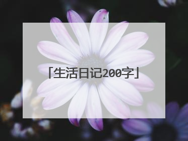生活日记200字