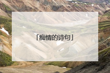 痴情的诗句