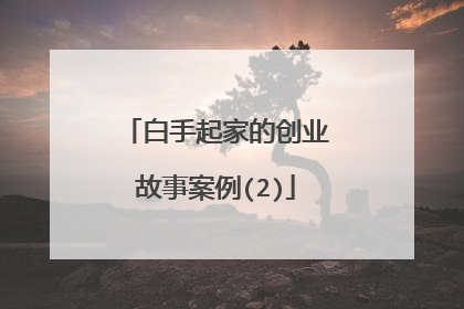 白手起家的创业故事案例(2)