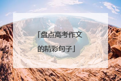 盘点高考作文的精彩句子
