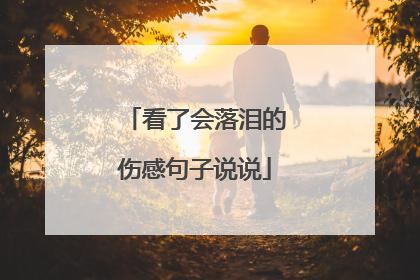 看了会落泪的伤感句子说说