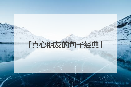 真心朋友的句子经典