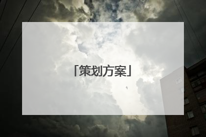 策划方案