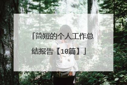 简短的个人工作总结报告【10篇】