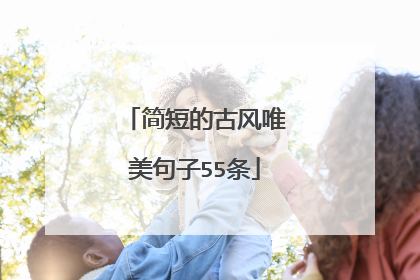 简短的古风唯美句子55条
