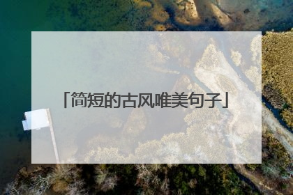 简短的古风唯美句子
