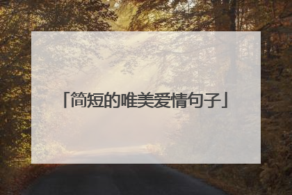 简短的唯美爱情句子