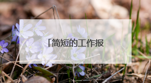 简短的工作报告怎么写？