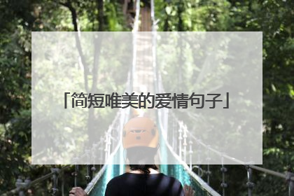简短唯美的爱情句子