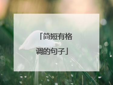 简短有格调的句子