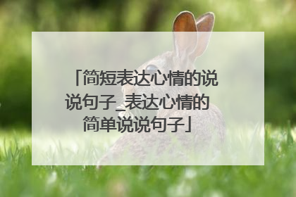 简短表达心情的说说句子_表达心情的简单说说句子