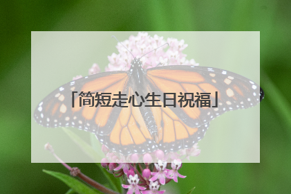 简短走心生日祝福