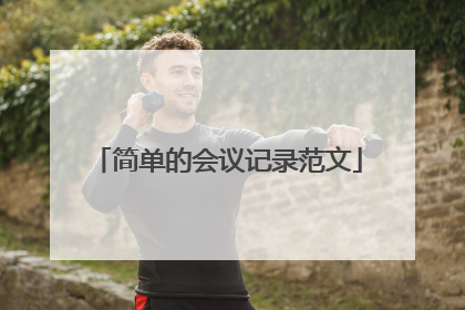 简单的会议记录范文