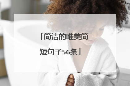 简洁的唯美简短句子56条