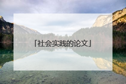 社会实践的论文