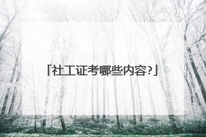 社工证考哪些内容?