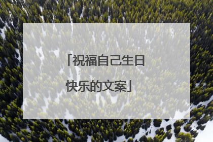 祝福自己生日快乐的文案