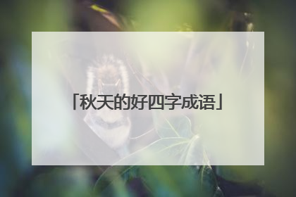 秋天的好四字成语