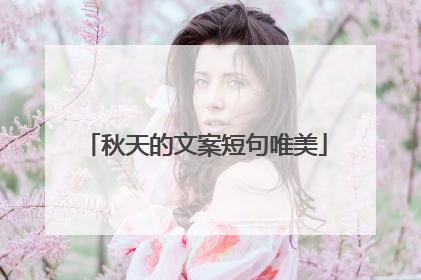 秋天的文案短句唯美