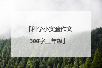 科学小实验作文300字三年级