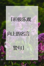 积极乐观向上的名言警句