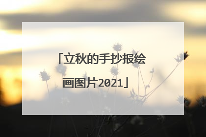 立秋的手抄报绘画图片2021