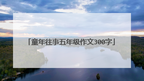童年往事五年级作文300字