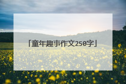 童年趣事作文250字