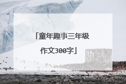 童年趣事三年级作文300字