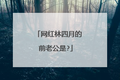 网红林四月的前老公是?