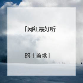 网红最好听的十首歌