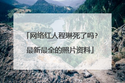 网络红人程琳死了吗? 最新最全的照片资料