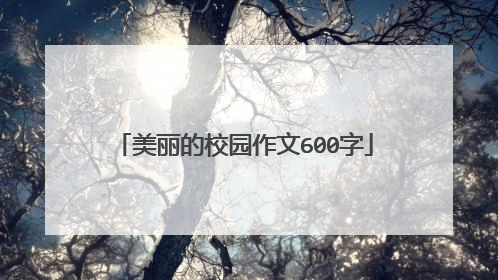 美丽的校园作文600字