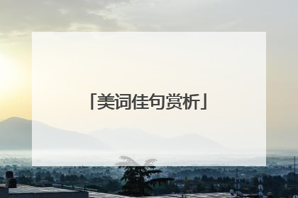 美词佳句赏析