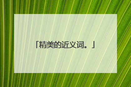 精美的近义词。