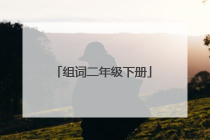 组词二年级下册