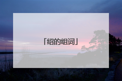 绍的组词