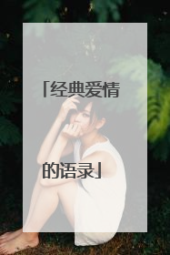 经典爱情的语录