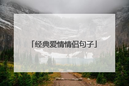 经典爱情情侣句子
