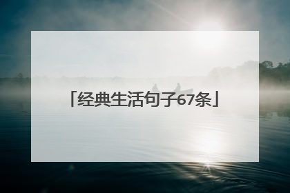 经典生活句子67条