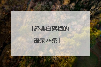 经典白落梅的语录76条