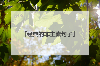 经典的非主流句子
