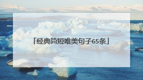 经典简短唯美句子65条