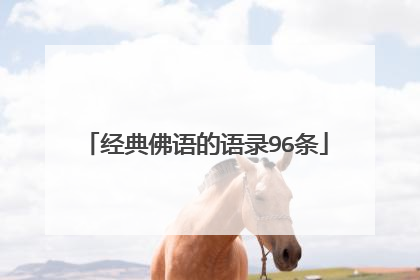 经典佛语的语录96条