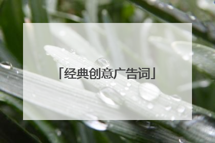 经典创意广告词