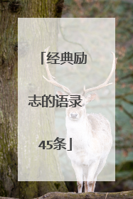 经典励志的语录45条