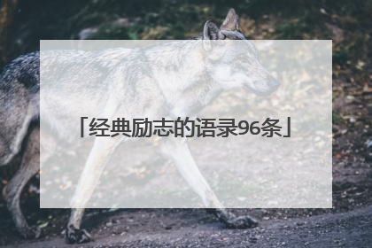 经典励志的语录96条