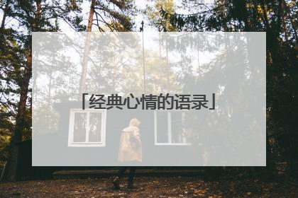经典心情的语录