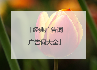 经典广告词 广告词大全
