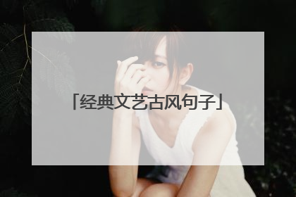 经典文艺古风句子